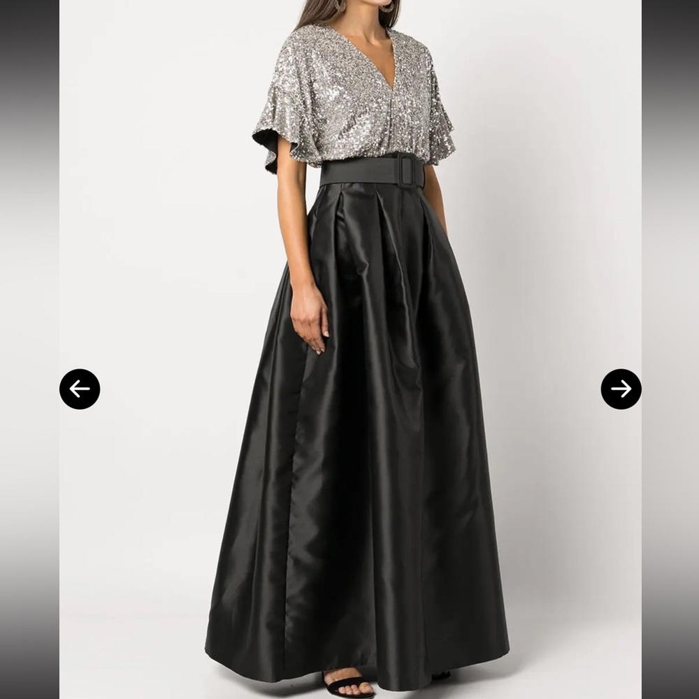 Sachin & Babi sequin belted gown